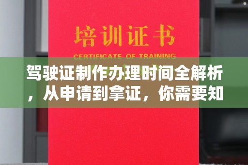 恩平驾驶证制作办理时间全解析，从申请到拿证，你需要知道的一切