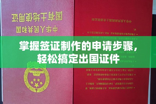 恩平掌握签证制作的申请步骤，轻松搞定出国证件