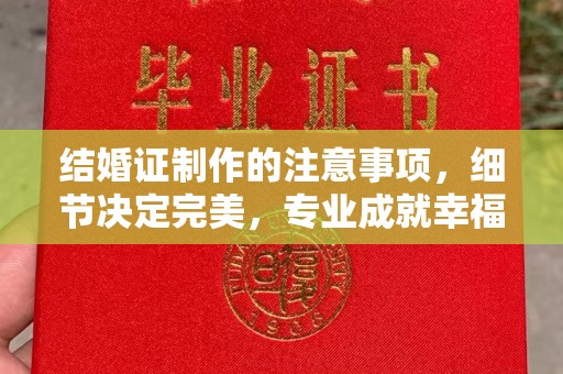 恩平结婚证制作的注意事项，细节决定完美，专业成就幸福