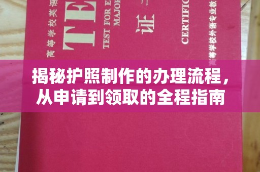 恩平揭秘护照制作的办理流程，从申请到领取的全程指南